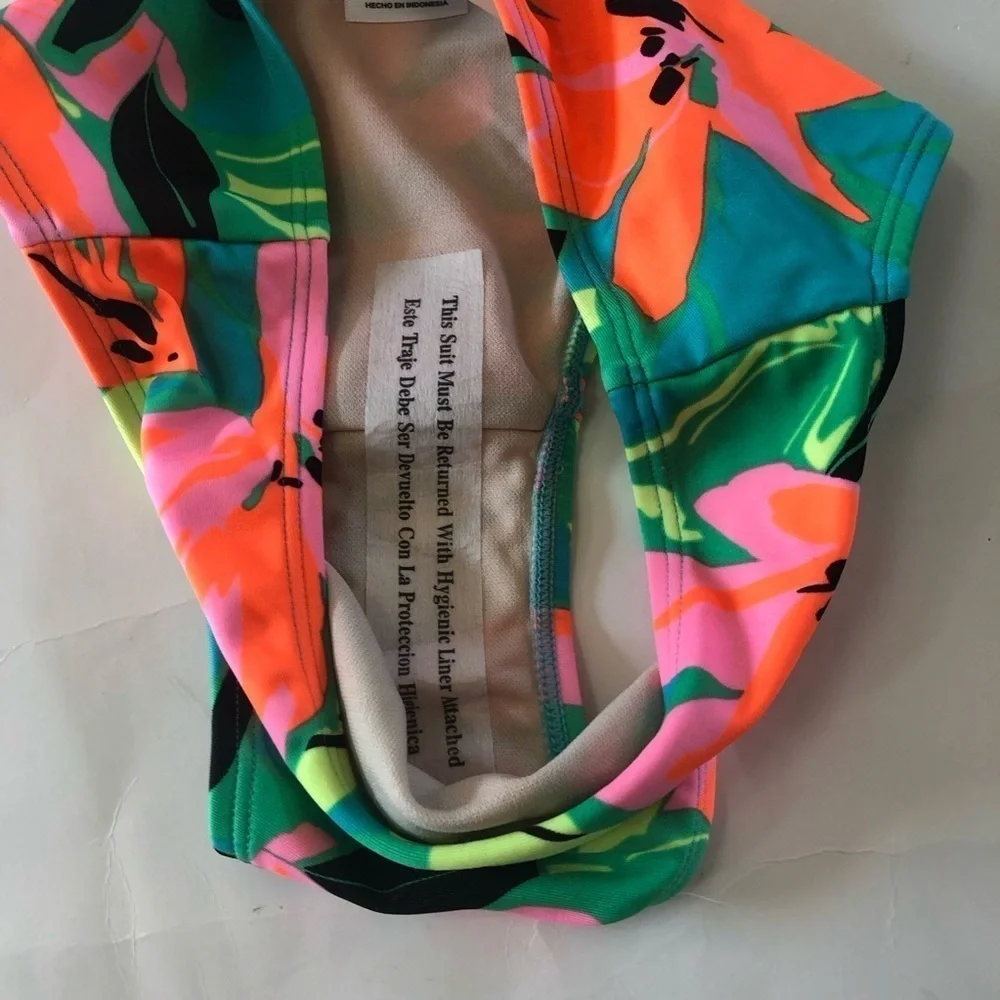 Bundle 3Pc Art Class Black Bralette Floral Bikinis Swimwear Set Size M8
